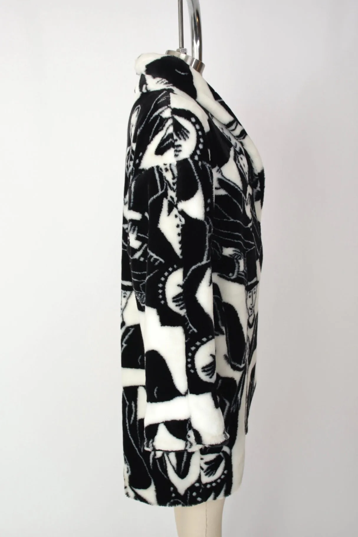 1980s Donnybrook Faces Faux Fur Coat