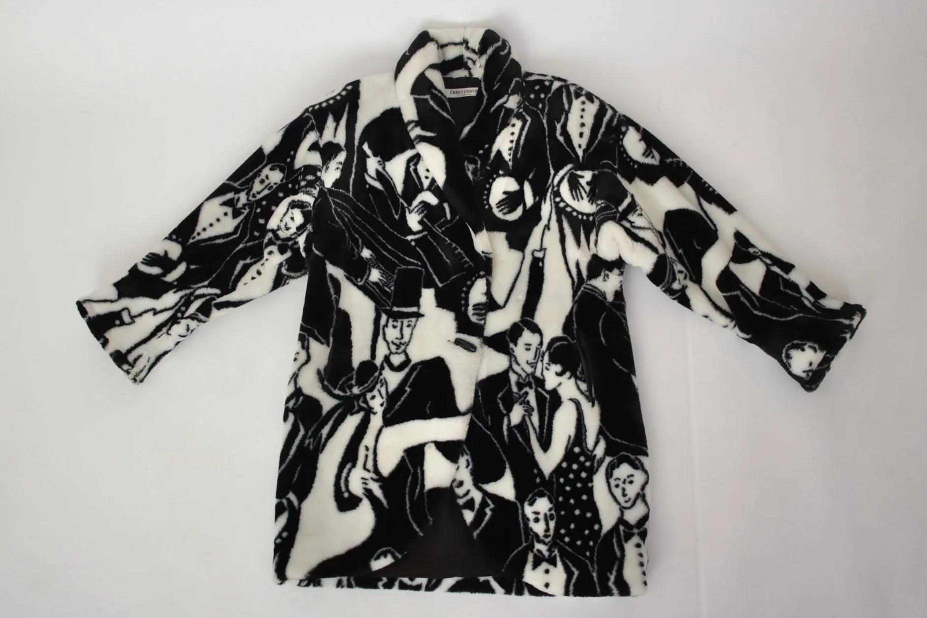 1980s Donnybrook Faces Faux Fur Coat