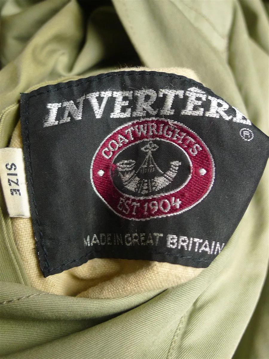 25/0233 fabulous very rare original invertere reversible tweed / cotton raincoat coat mac 46