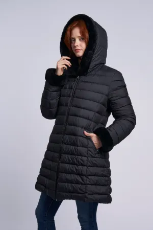 4255HD Hooded down coat reverses to genuine shearling jUSt 3 left  1/m 1/L  1/xL   $275