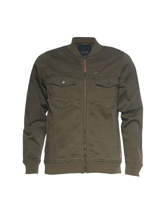 A TIZIANO Davis | Solid Bomber Jacket (Dark Olive)
