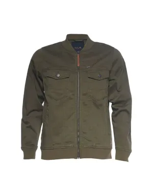 A TIZIANO Davis | Solid Bomber Jacket (Dark Olive)
