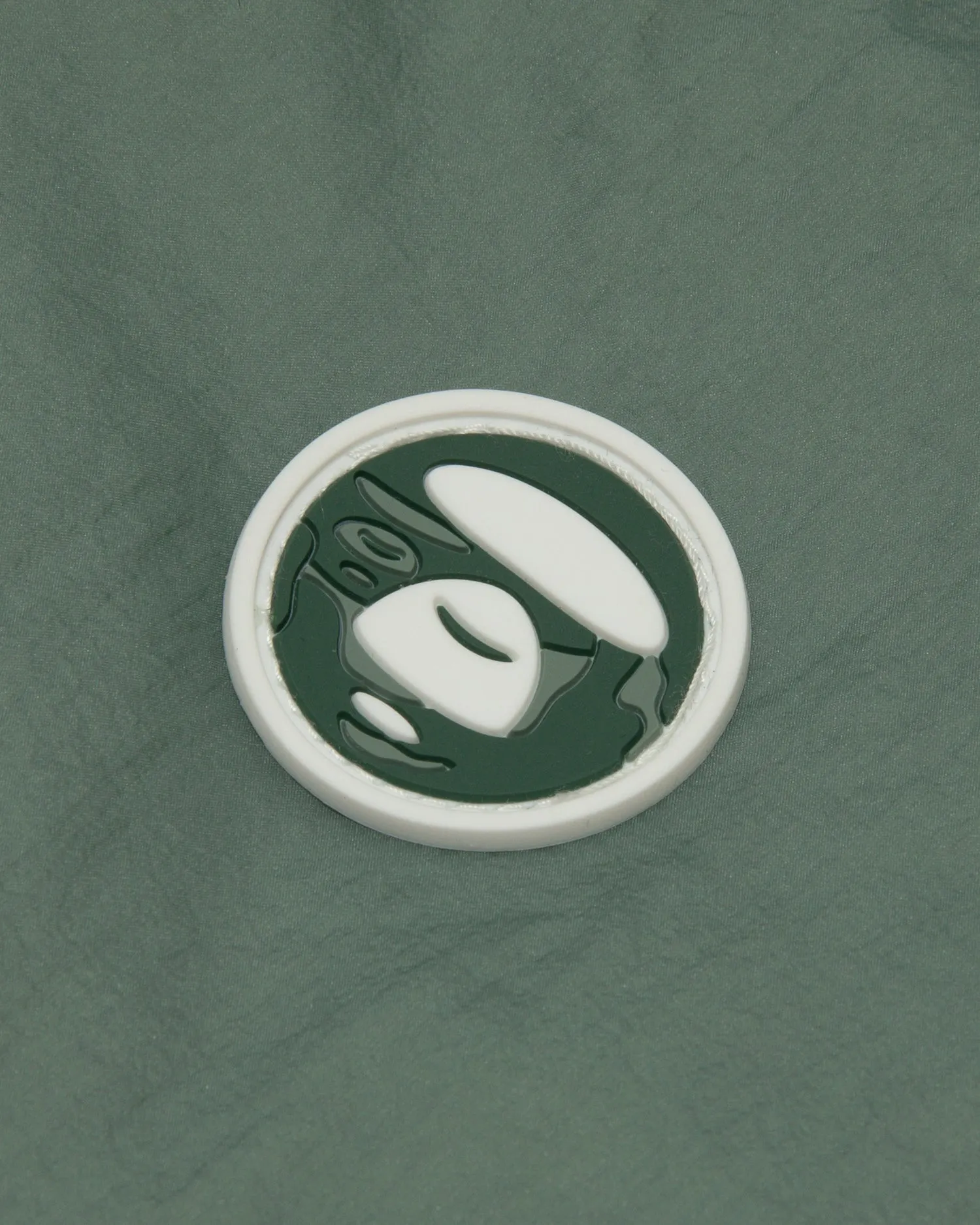 AAPENOW moonface logo zip-up down jacket