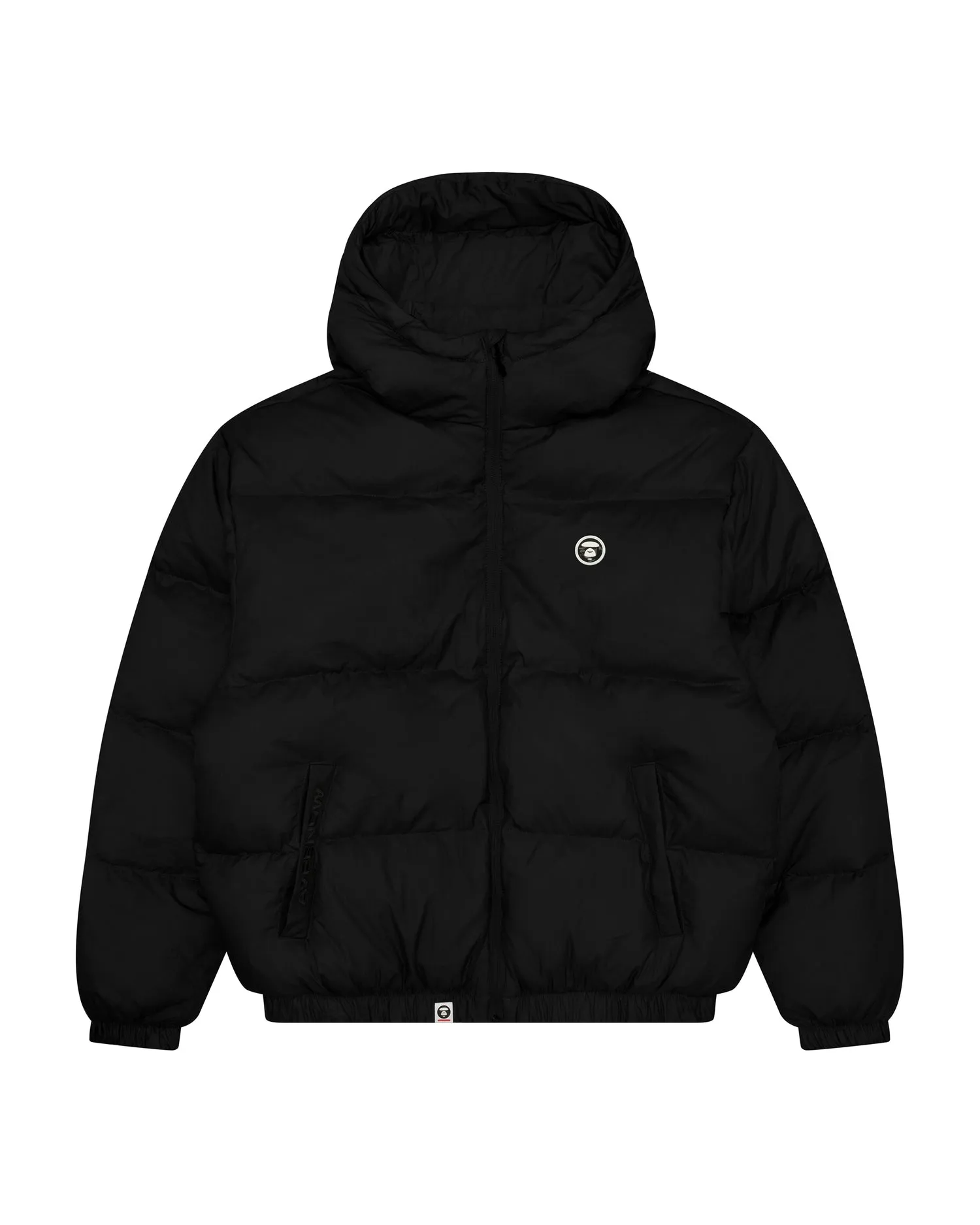 AAPENOW moonface logo zip-up down jacket