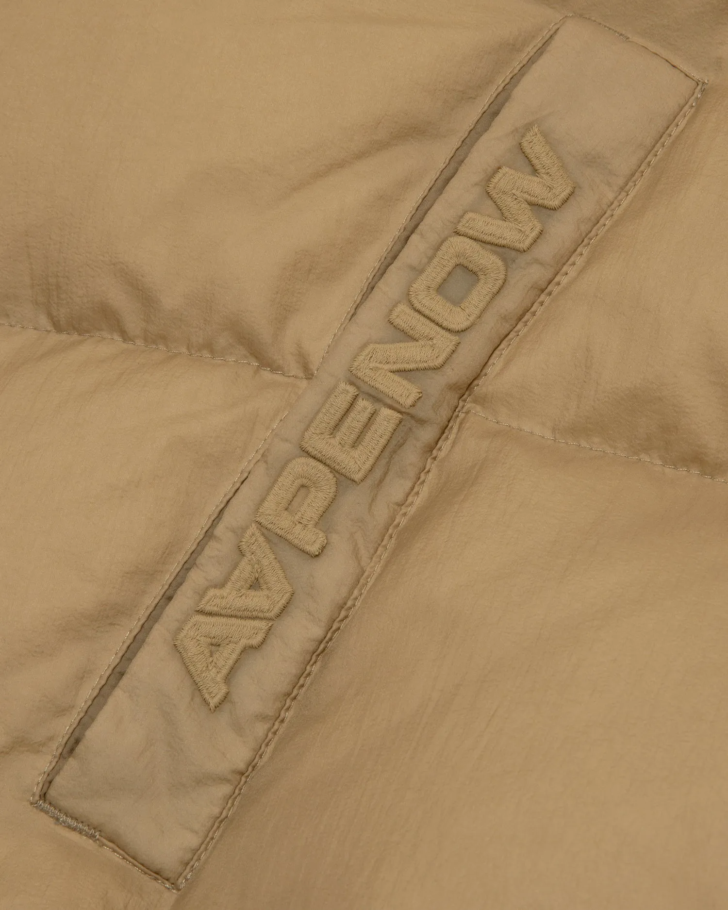 AAPENOW moonface logo zip-up down jacket