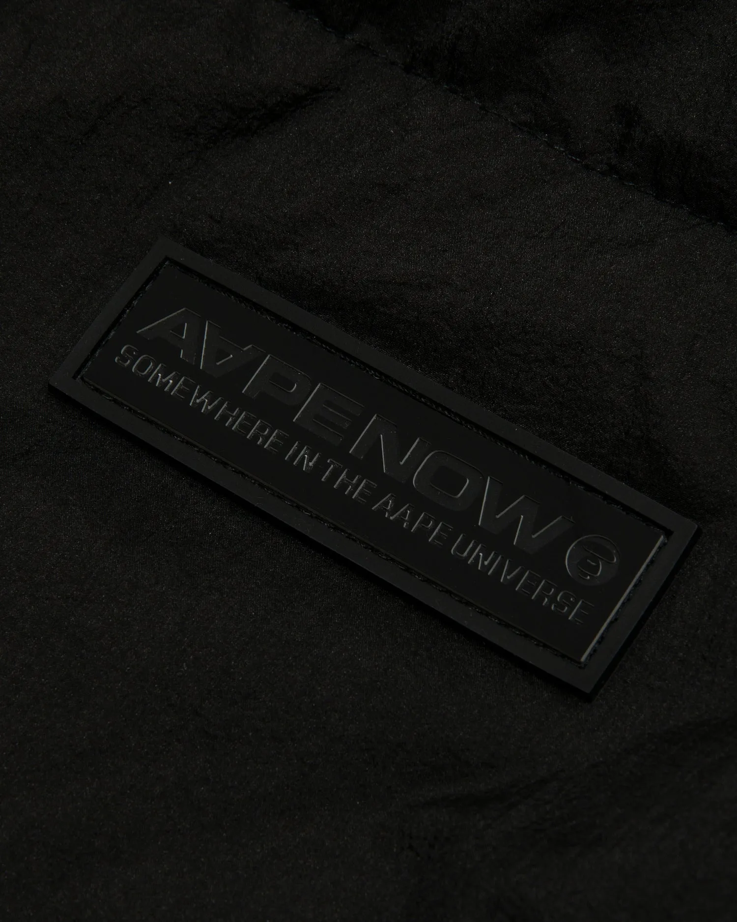 AAPENOW moonface logo zip-up down jacket