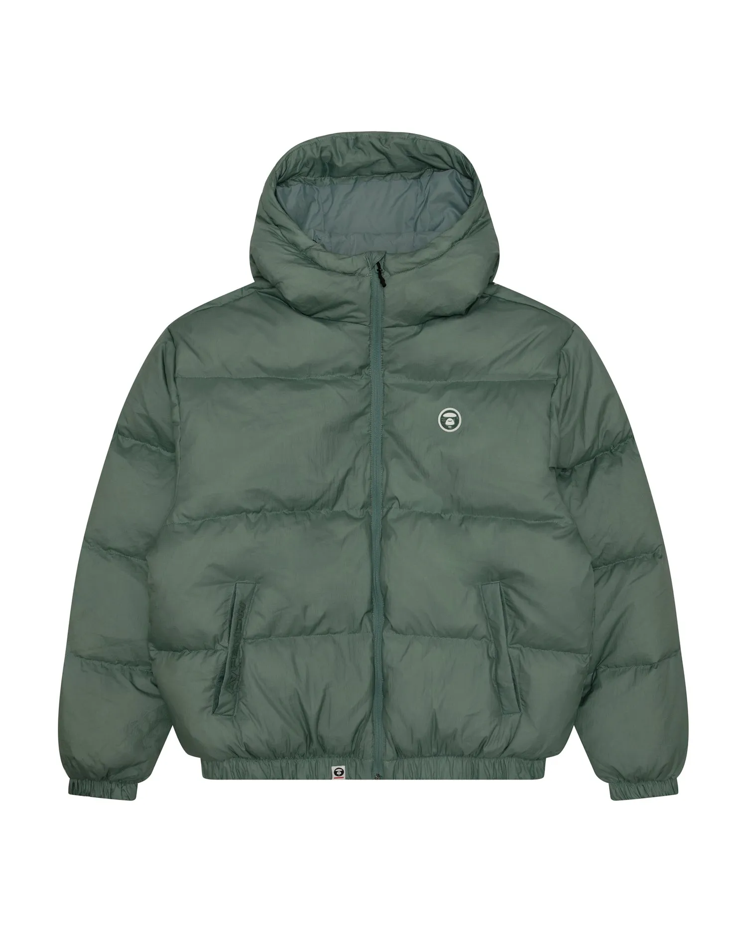 AAPENOW moonface logo zip-up down jacket