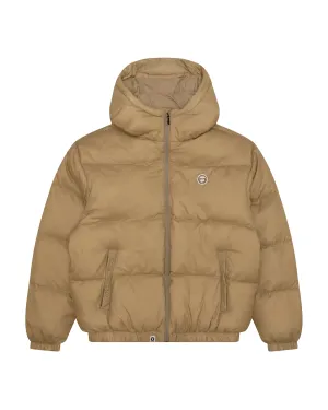 AAPENOW moonface logo zip-up down jacket