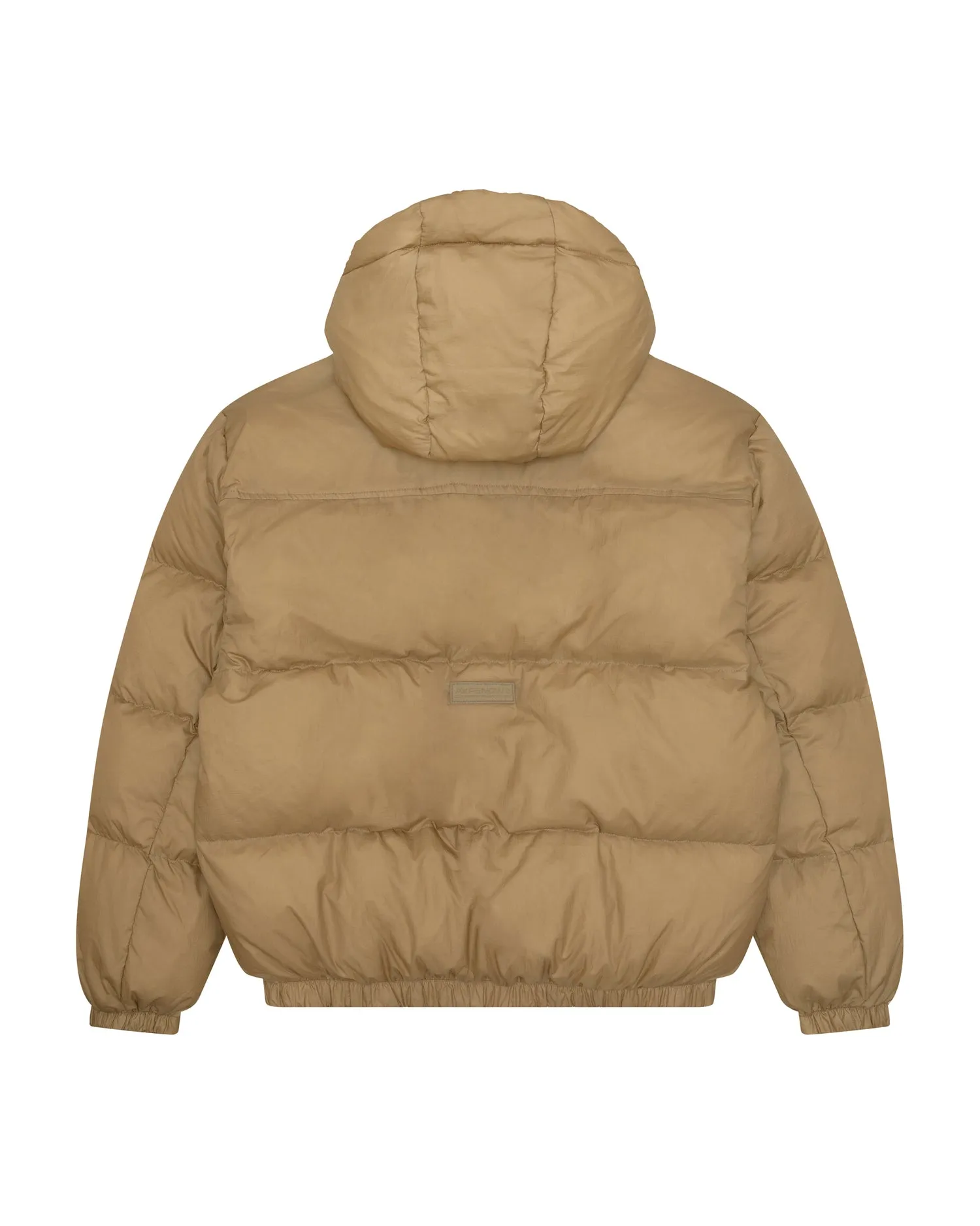 AAPENOW moonface logo zip-up down jacket