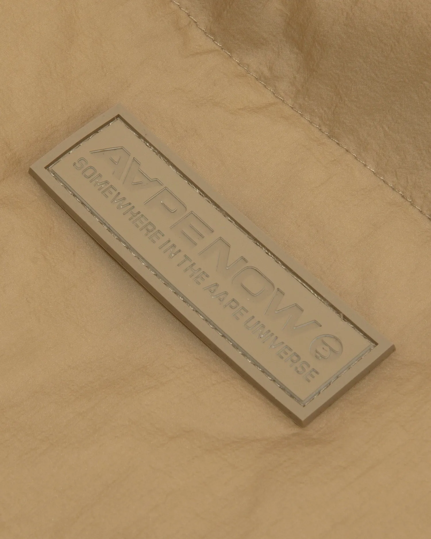 AAPENOW moonface logo zip-up down jacket