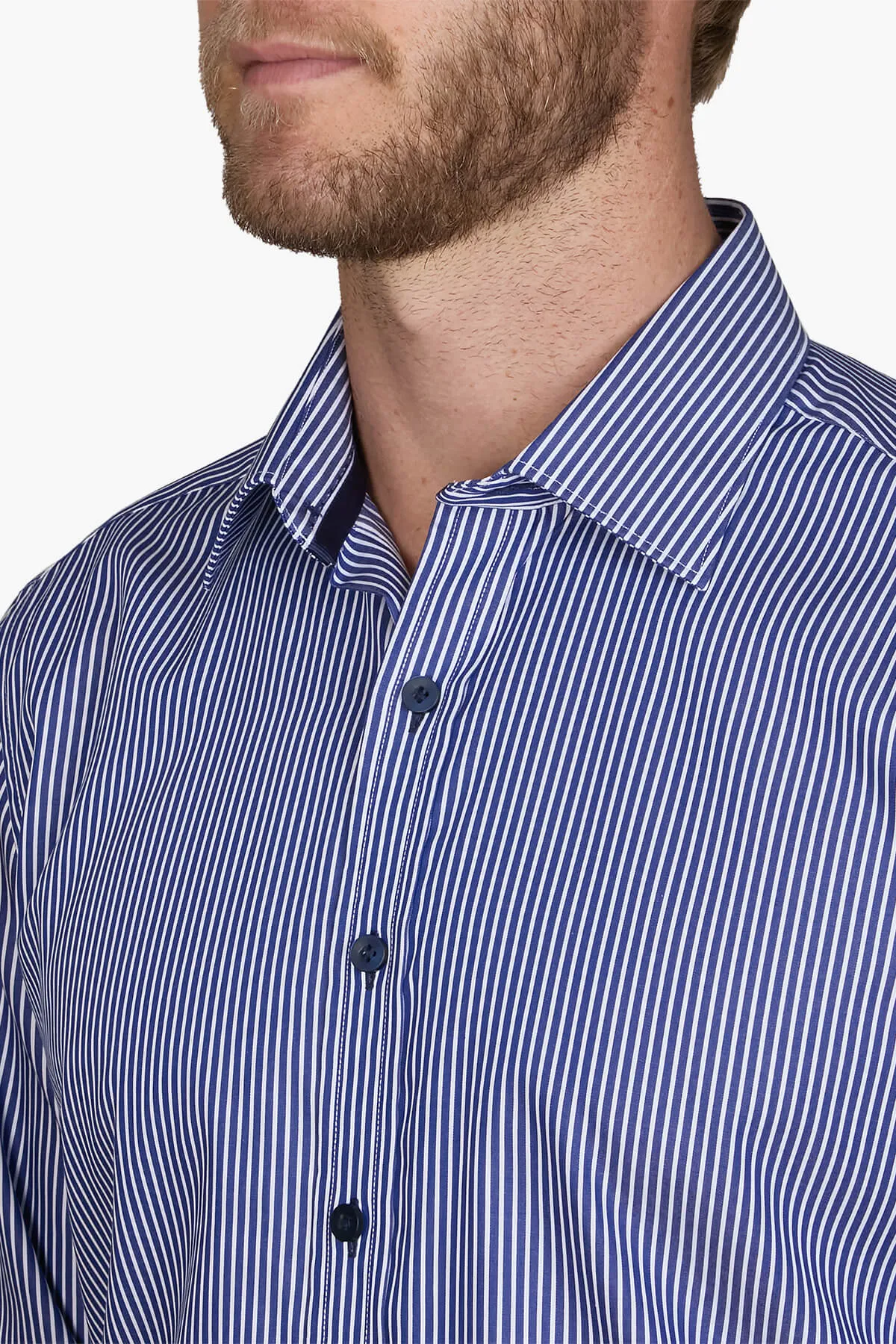 Abelard | Grosetto Fine Twill Stripe Slim Fit Casual Shirt