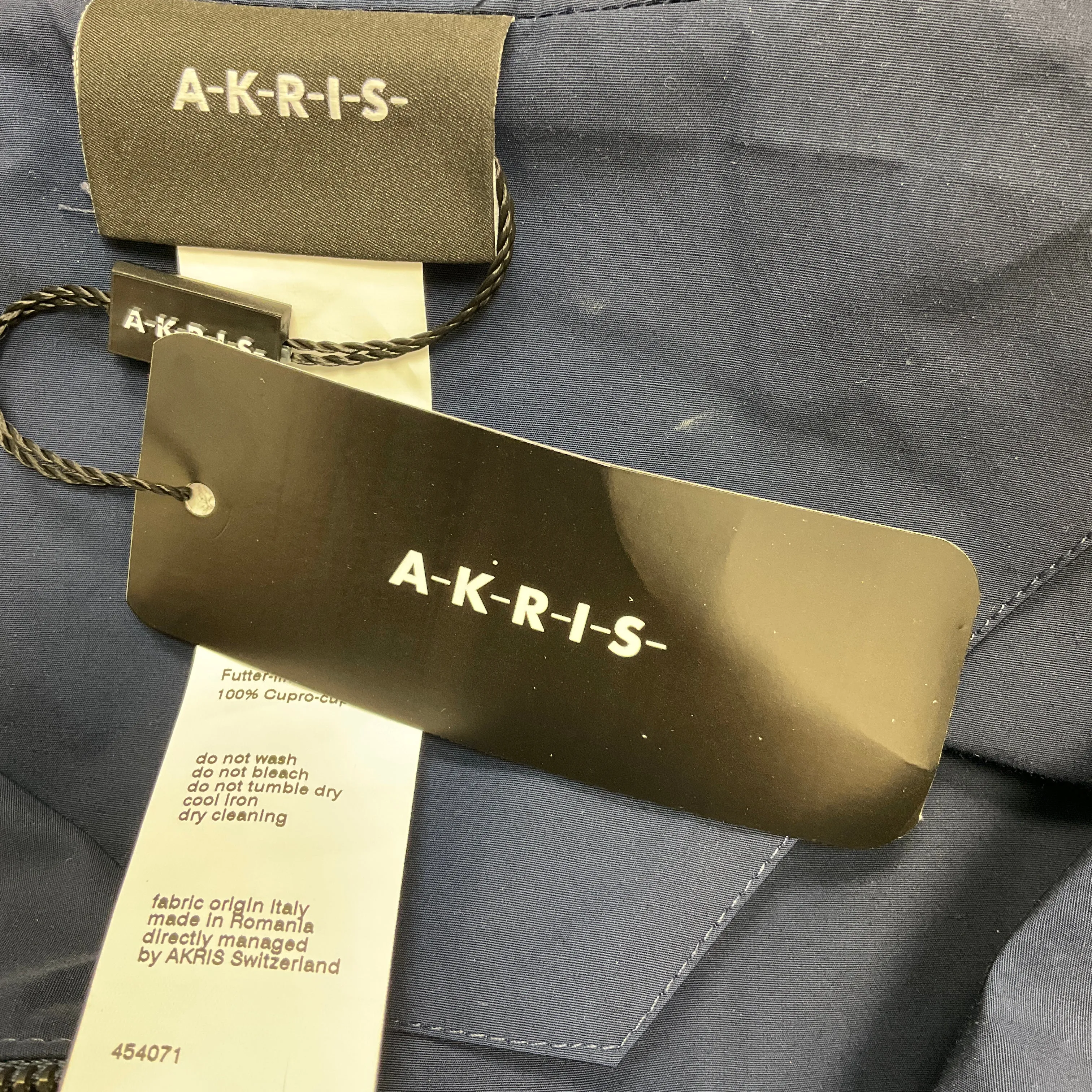 Akris Navy Blue Heidi Trench Coat