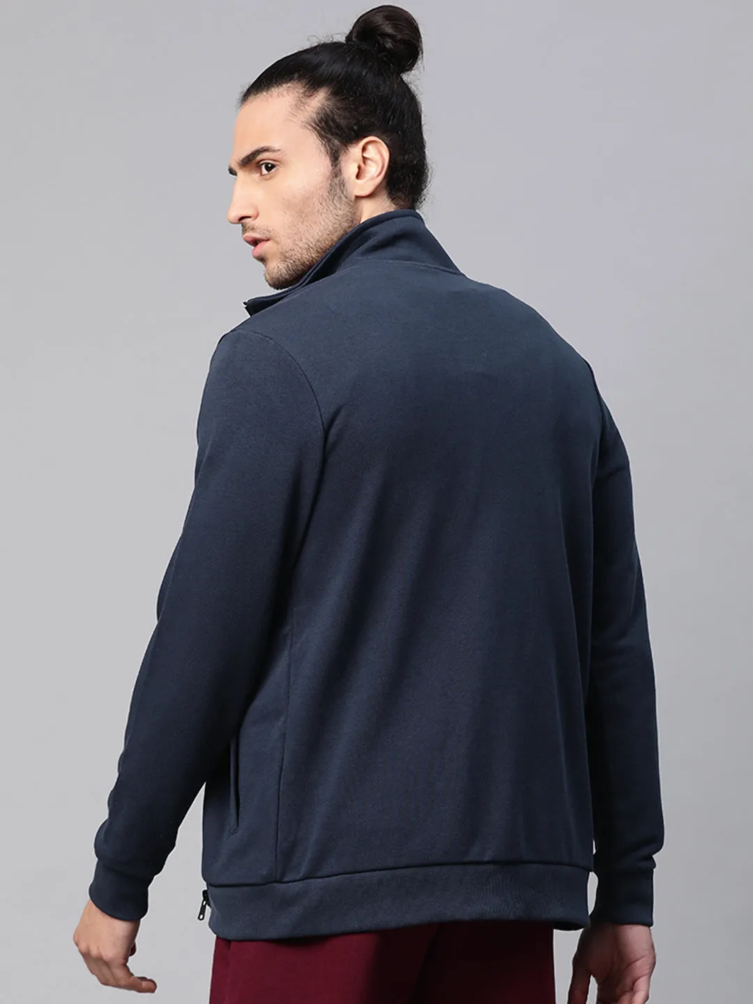 Alcis Men Solid Navy Blue Sweatshirts