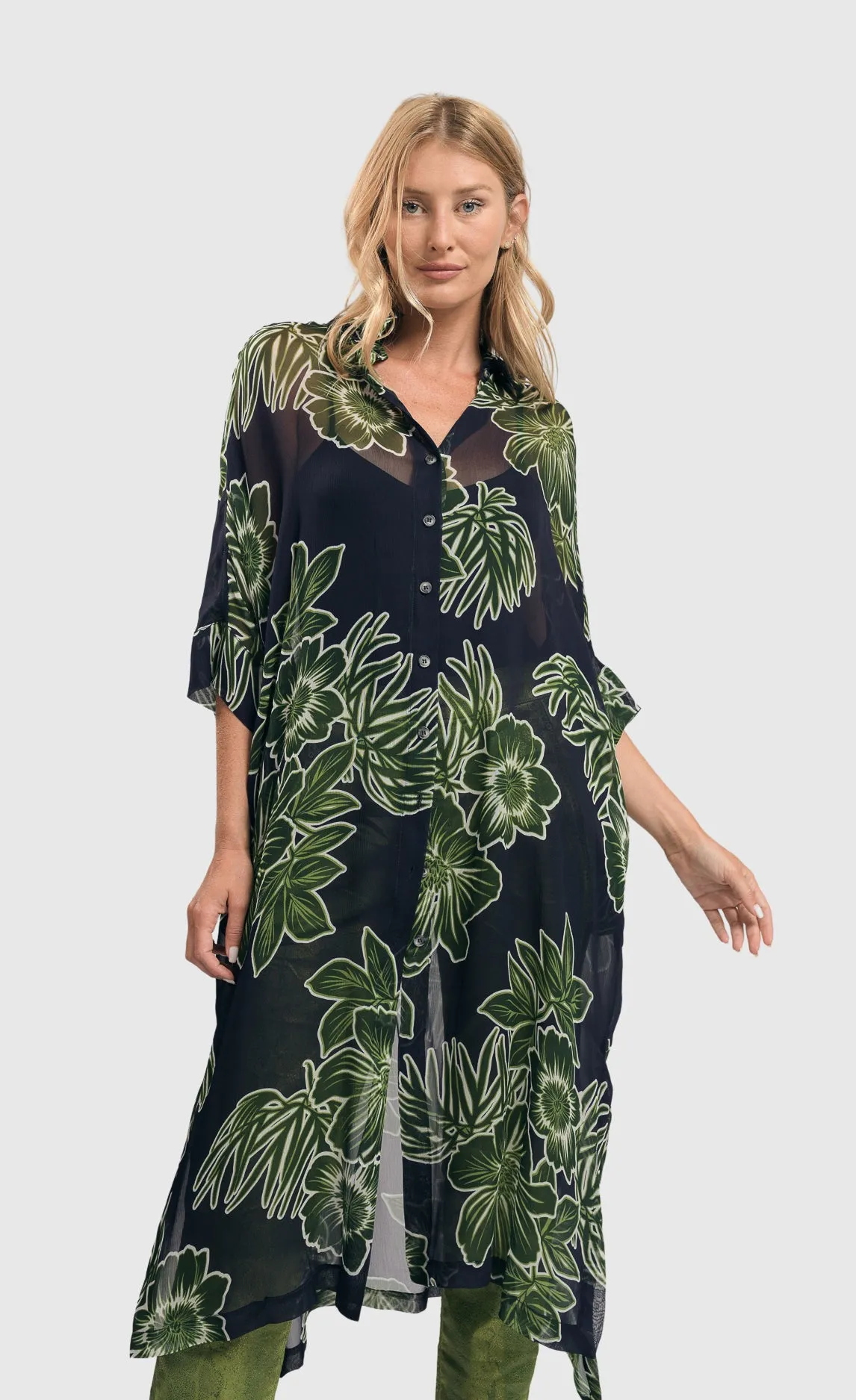 Alembika Royal/Green Floral Jacket
