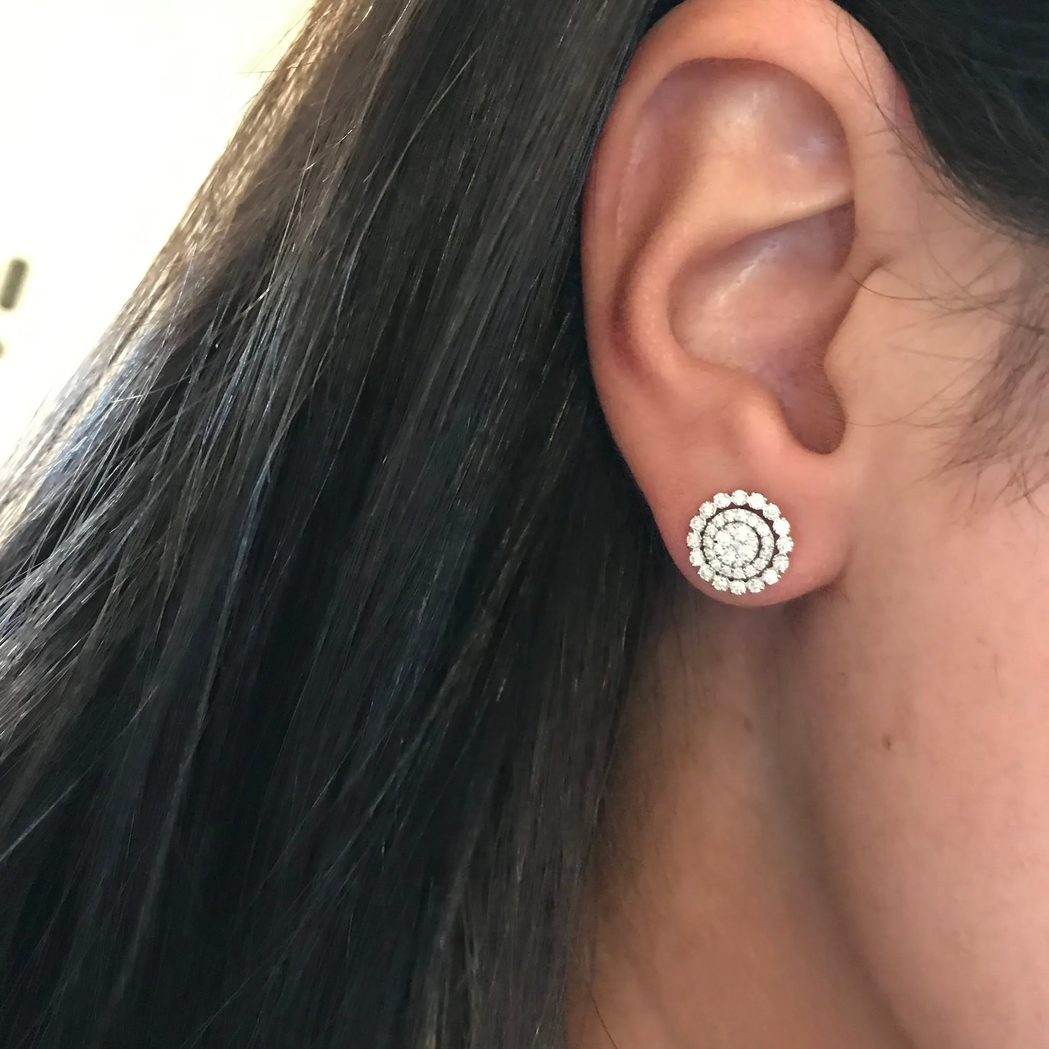 Antique Design 3 Piece Diamond Stud