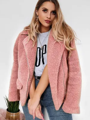 Autumn and Winter New Fur Artificial Fur Suit Collar Warm Jacket Coat