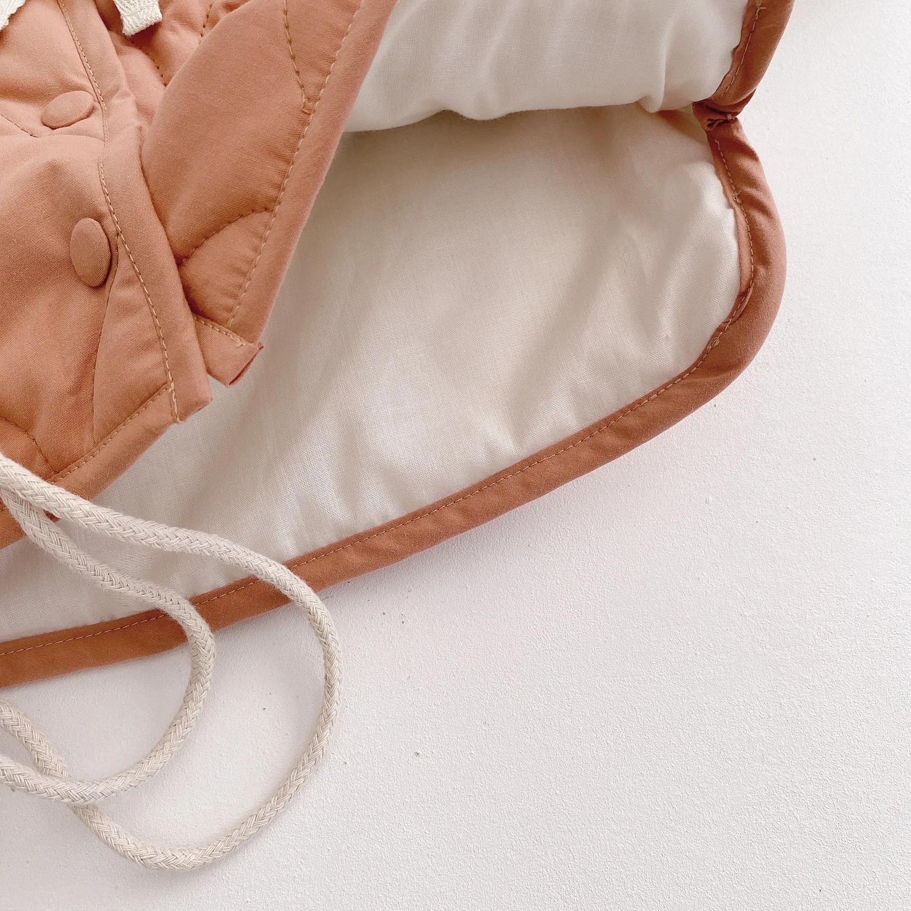 Autumn Winter Girls Coat Beige Backpack