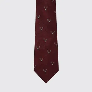 Avalon Silk Woven Tie - Merlot