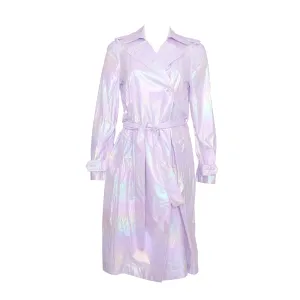Avec Les Filles Iridescent Lavender Trench-coat