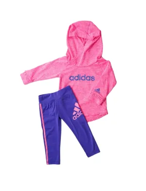 BABY GIRL SIZE 12 MONTHS - ADIDAS, Matching 2 Piece Athletic Outfit VGUC B15