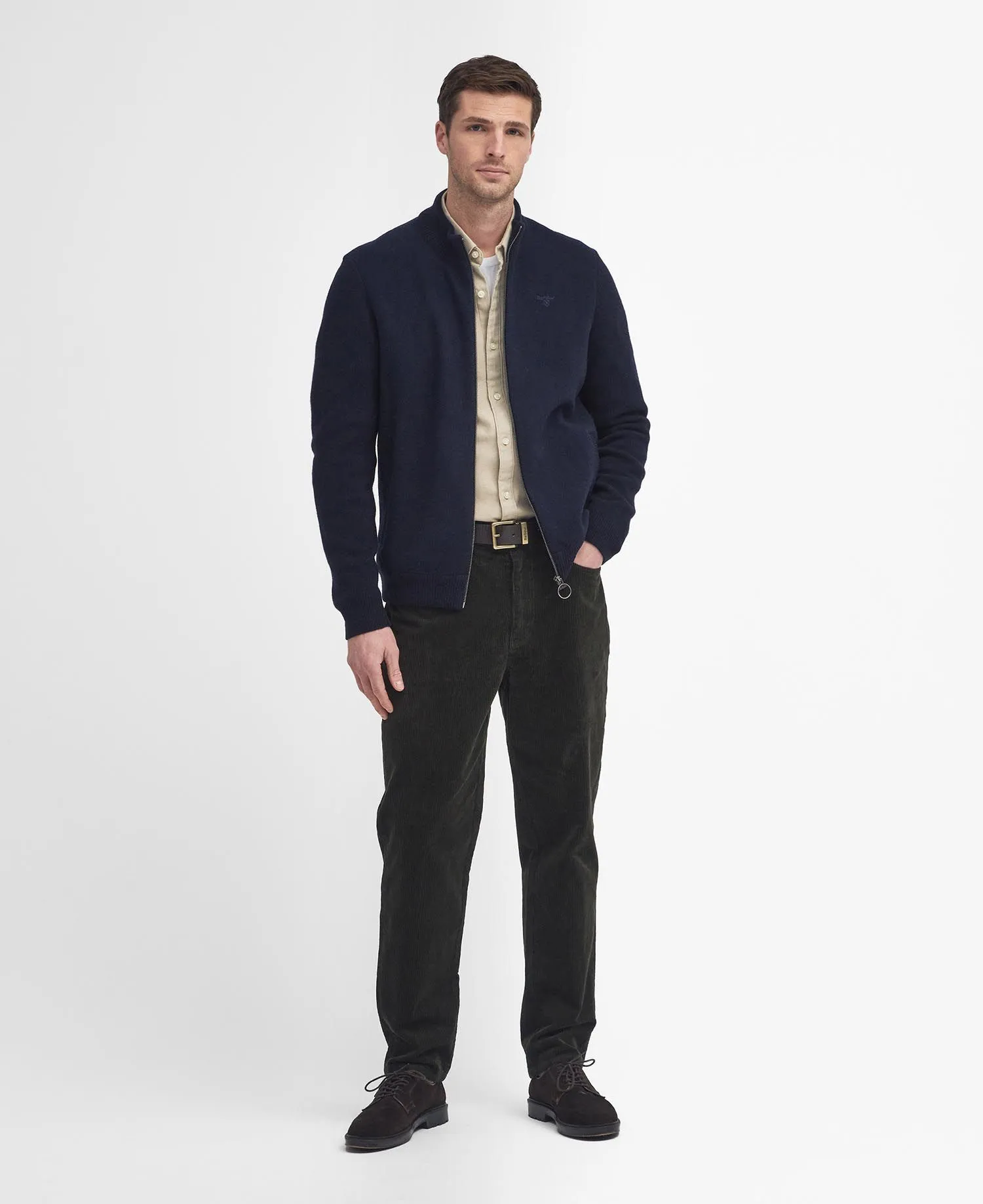 Balwen Zip-Up Jumper in Navy