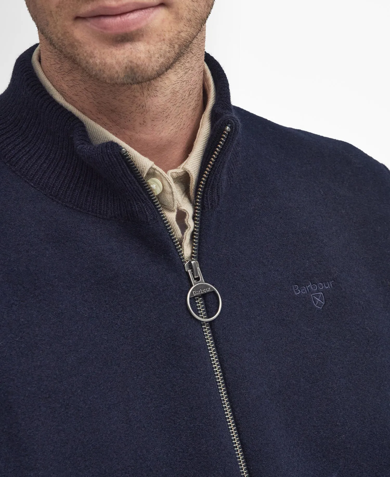 Balwen Zip-Up Jumper in Navy