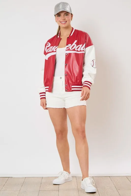 Baseball Sequins Bomber Jacket