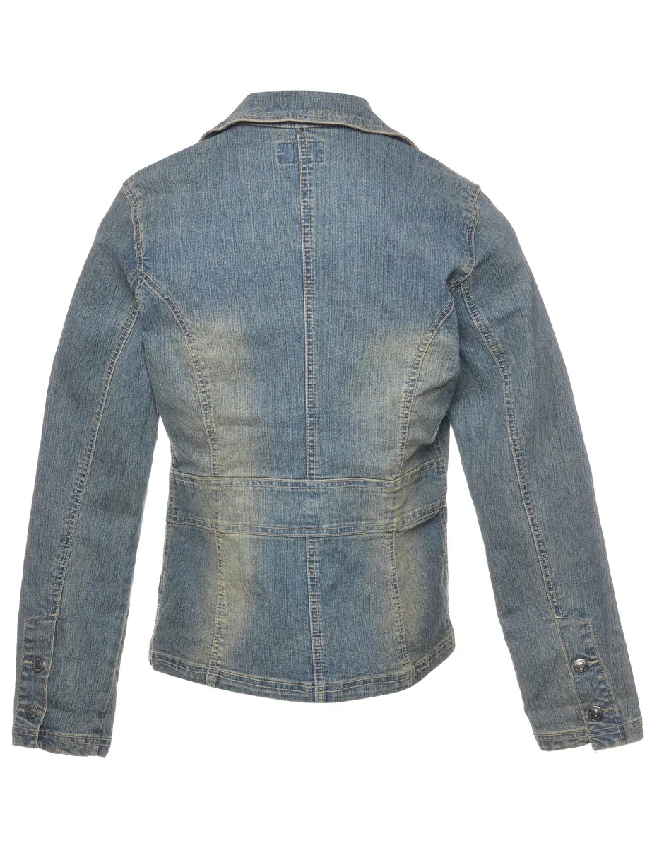 Beaded Denim Jacket - M
