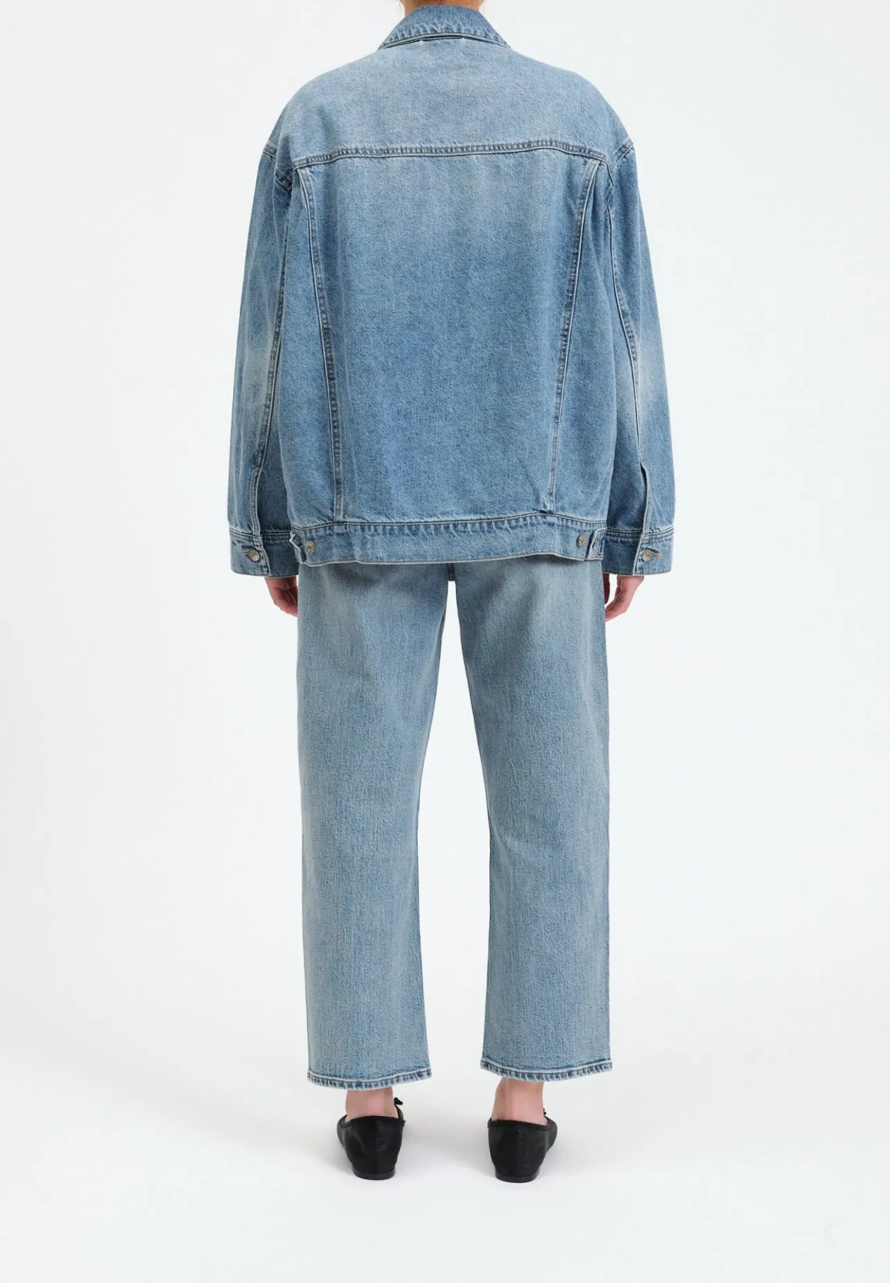 Beau Boyfriend Oversized Jacket with flat shiny studs by Daze Denim