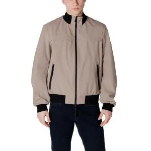 Beige Bomber Jacket