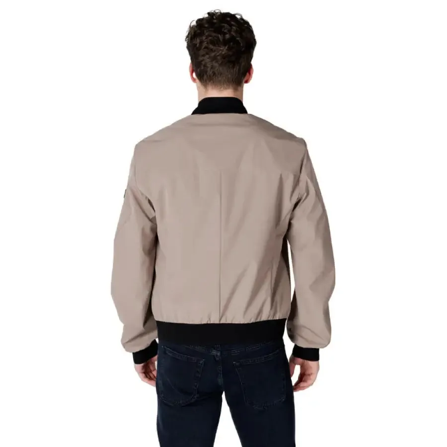 Beige Bomber Jacket