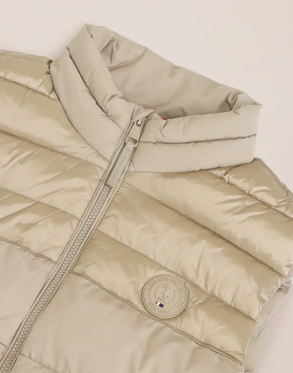 Beige Colour blocked Regular Fit Jacket