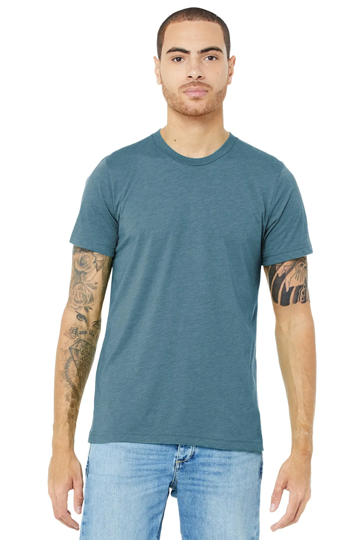 BELLA CANVAS  Unisex Triblend Short Sleeve Tee. BC3413 Denim Triblend