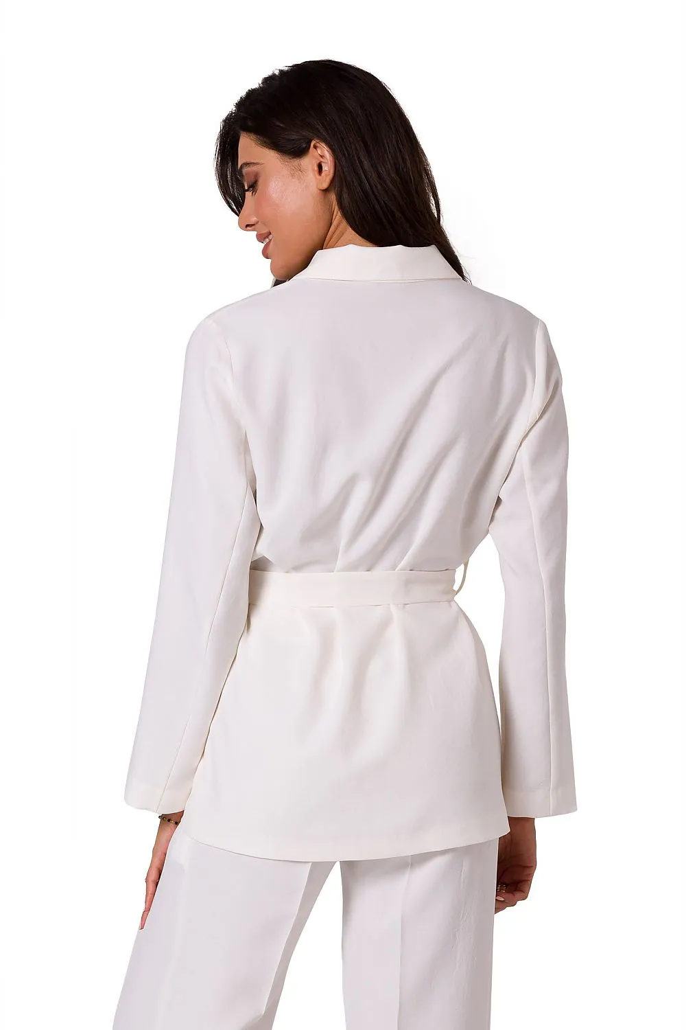 Belted Lightweight Unbuttoned Jacket