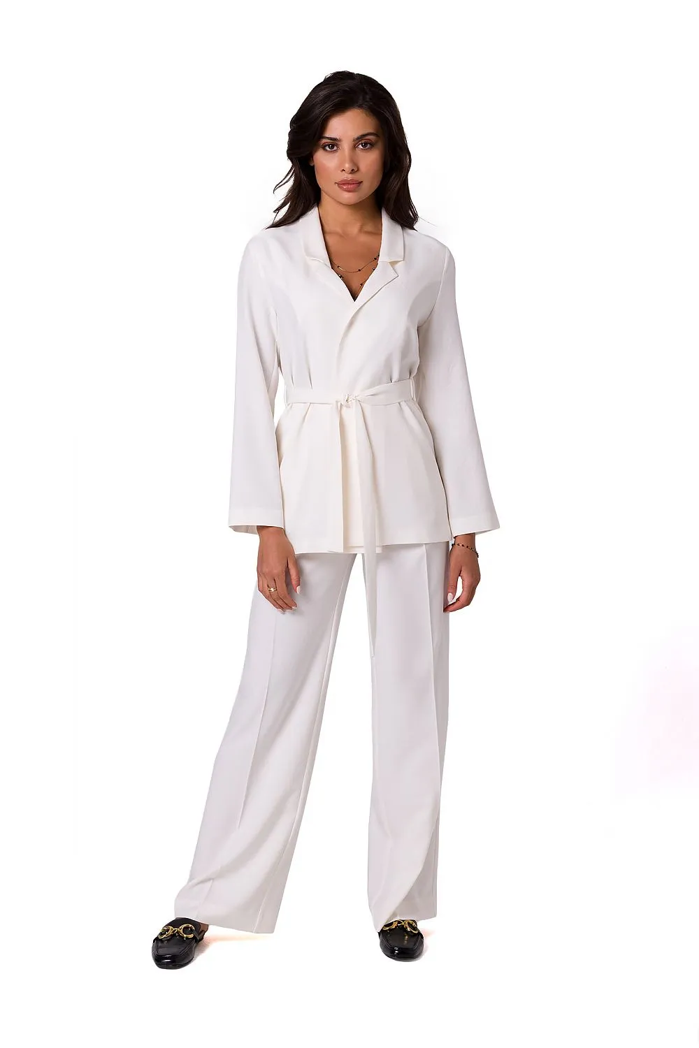 Belted Lightweight Unbuttoned Jacket