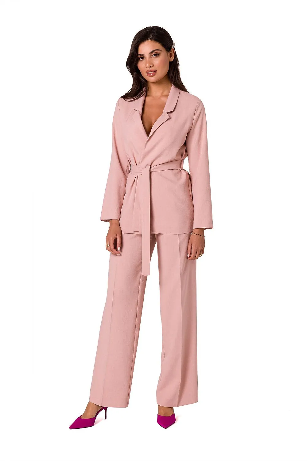 Belted Lightweight Unbuttoned Jacket