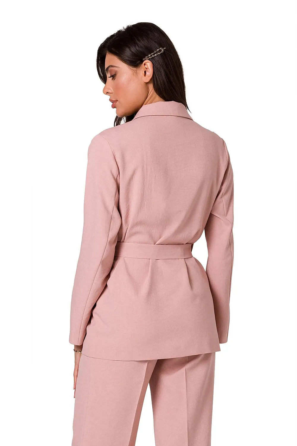 Belted Lightweight Unbuttoned Jacket