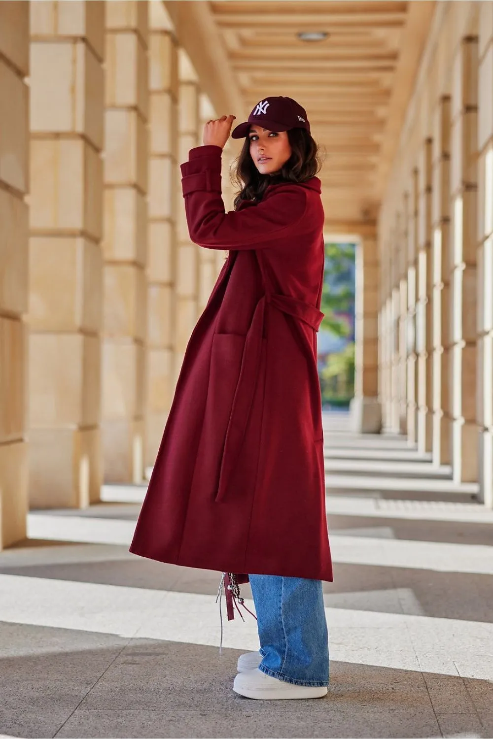 Belted Tailored Wool Coat
