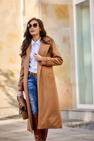 Belted Tailored Wool Coat
