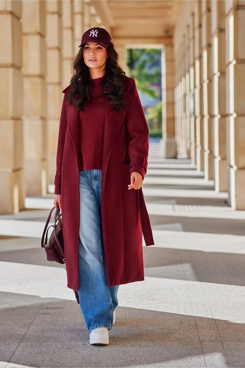 Belted Tailored Wool Coat