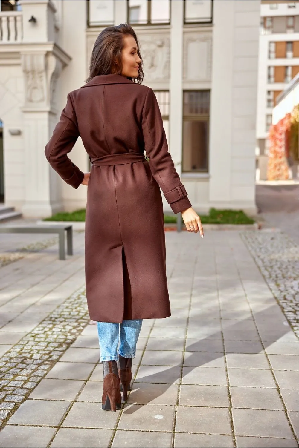 Belted Tailored Wool Coat