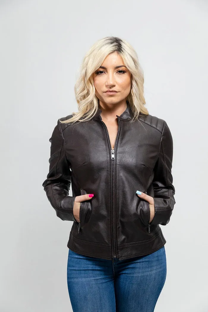 Beverly - Women's Vegan Faux Leather/Perforated Jacket