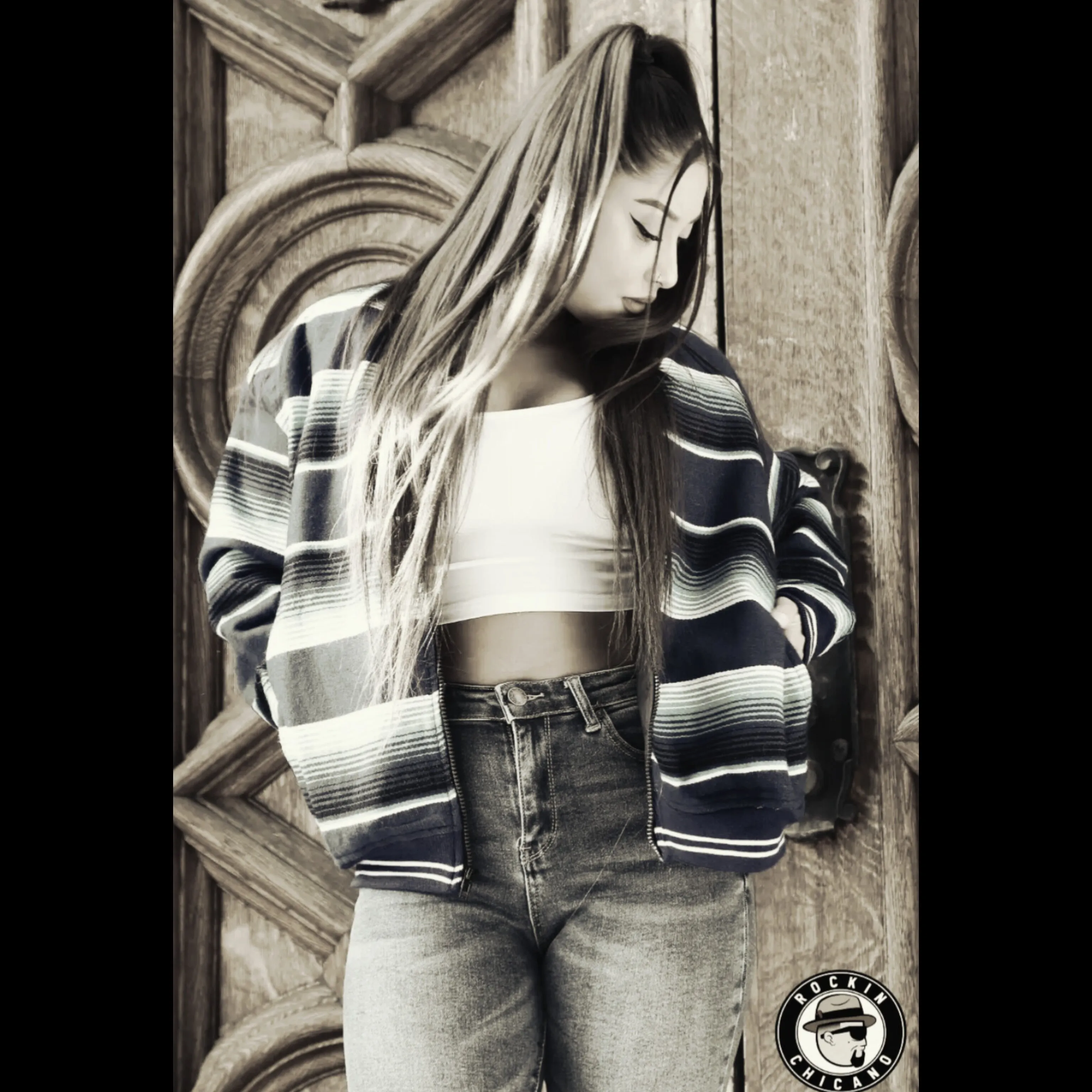 Black & Gray Sarape Jacket