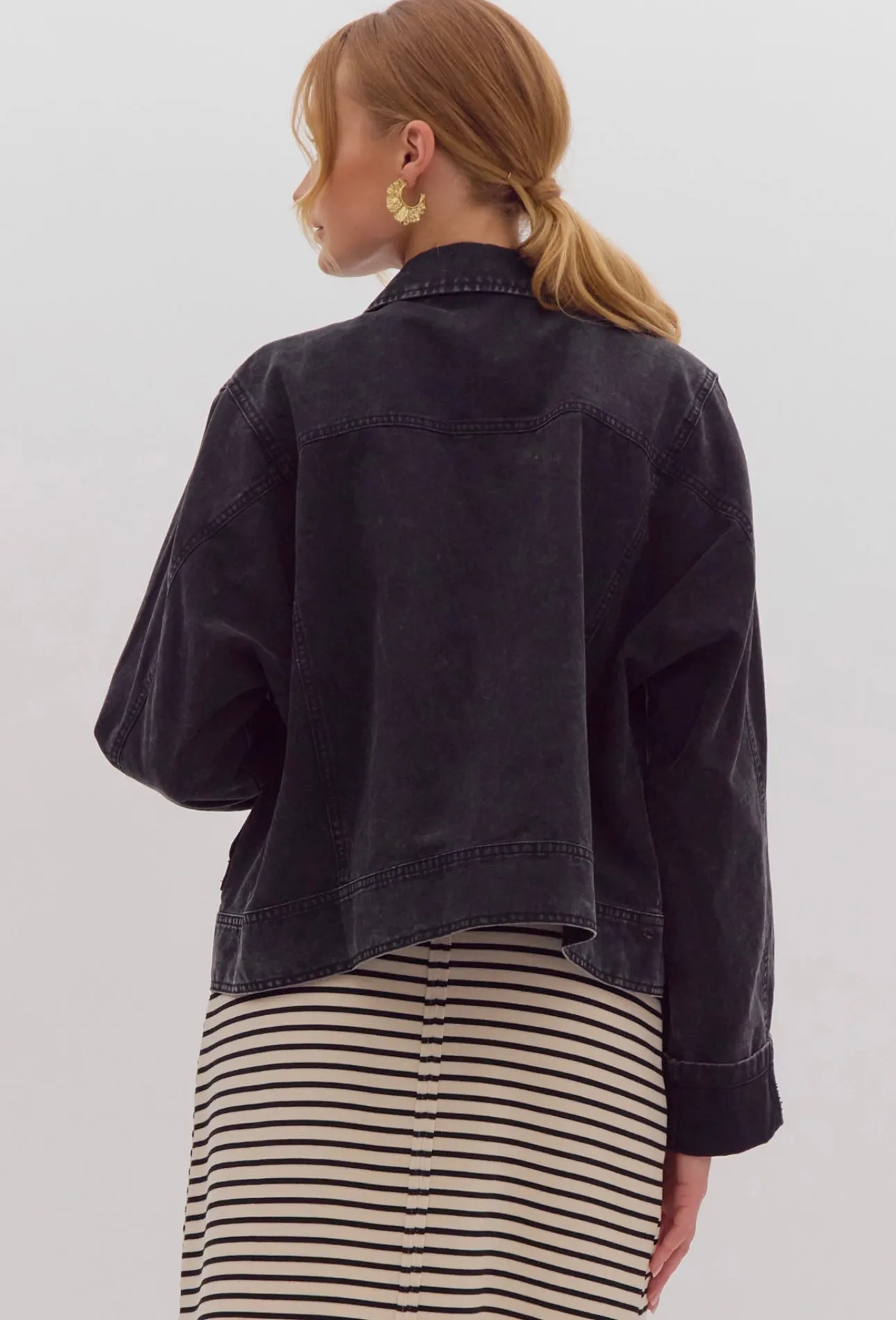 Black Denim Ivy Jacket