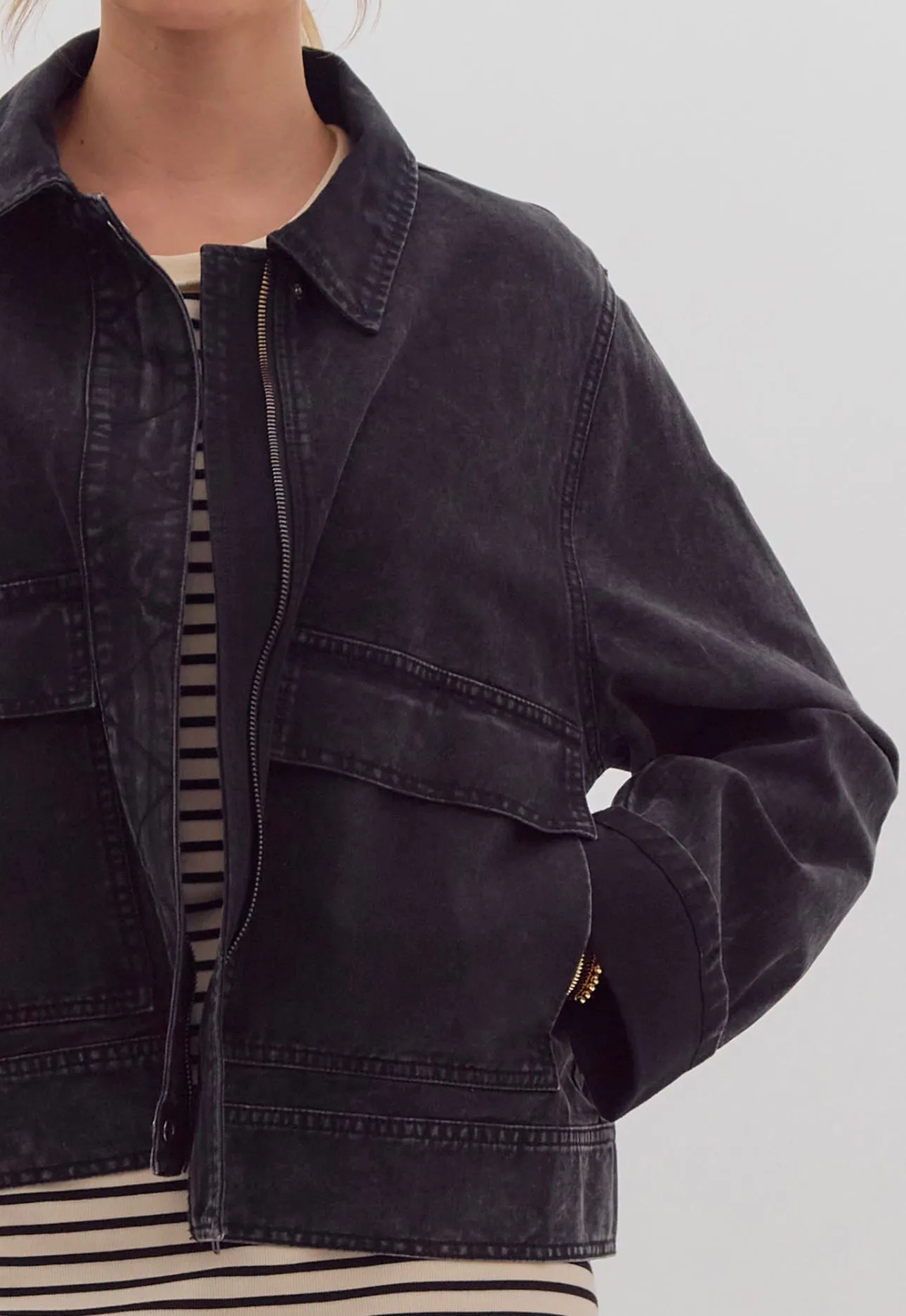 Black Denim Ivy Jacket