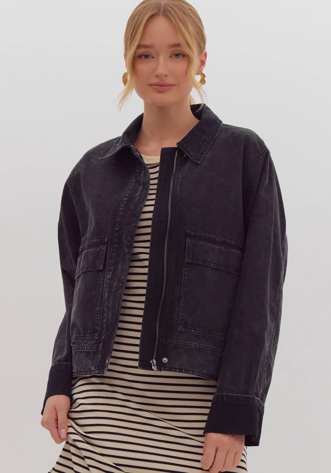 Black Denim Ivy Jacket
