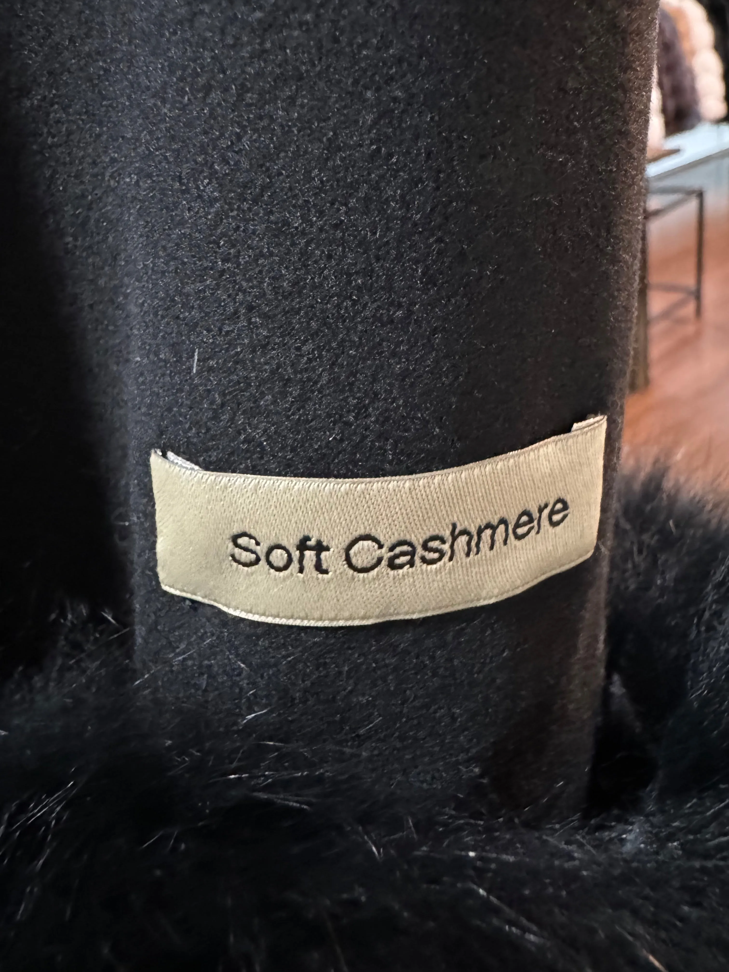 Black Fox Fur and Cashmere Coat