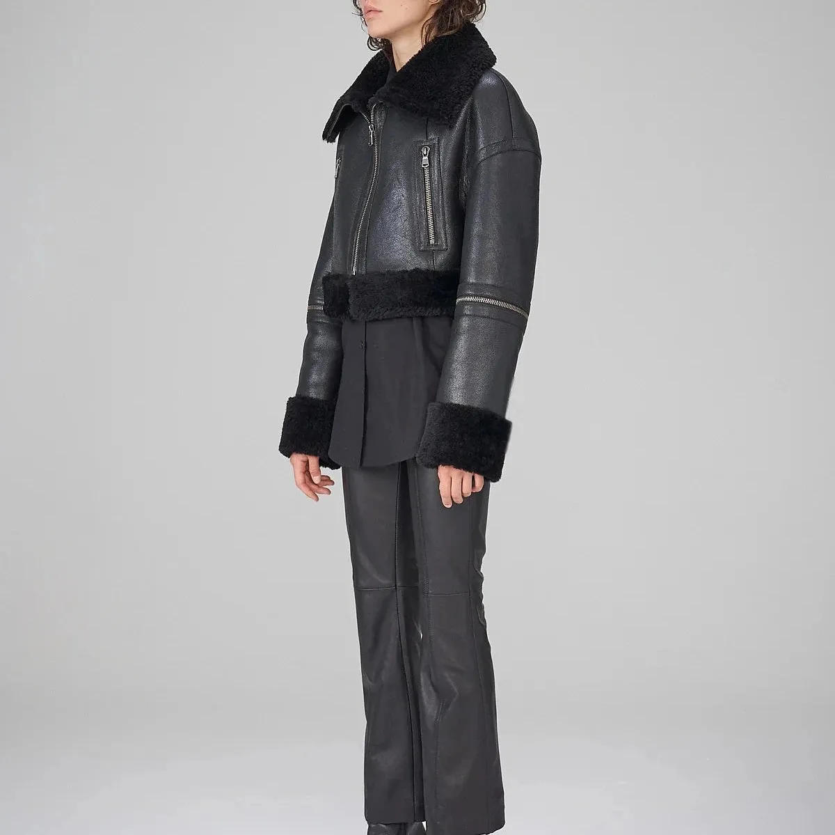 Black Shearling Jacket