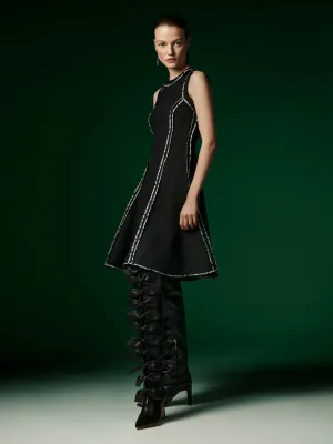 Black Silk Wool Dress