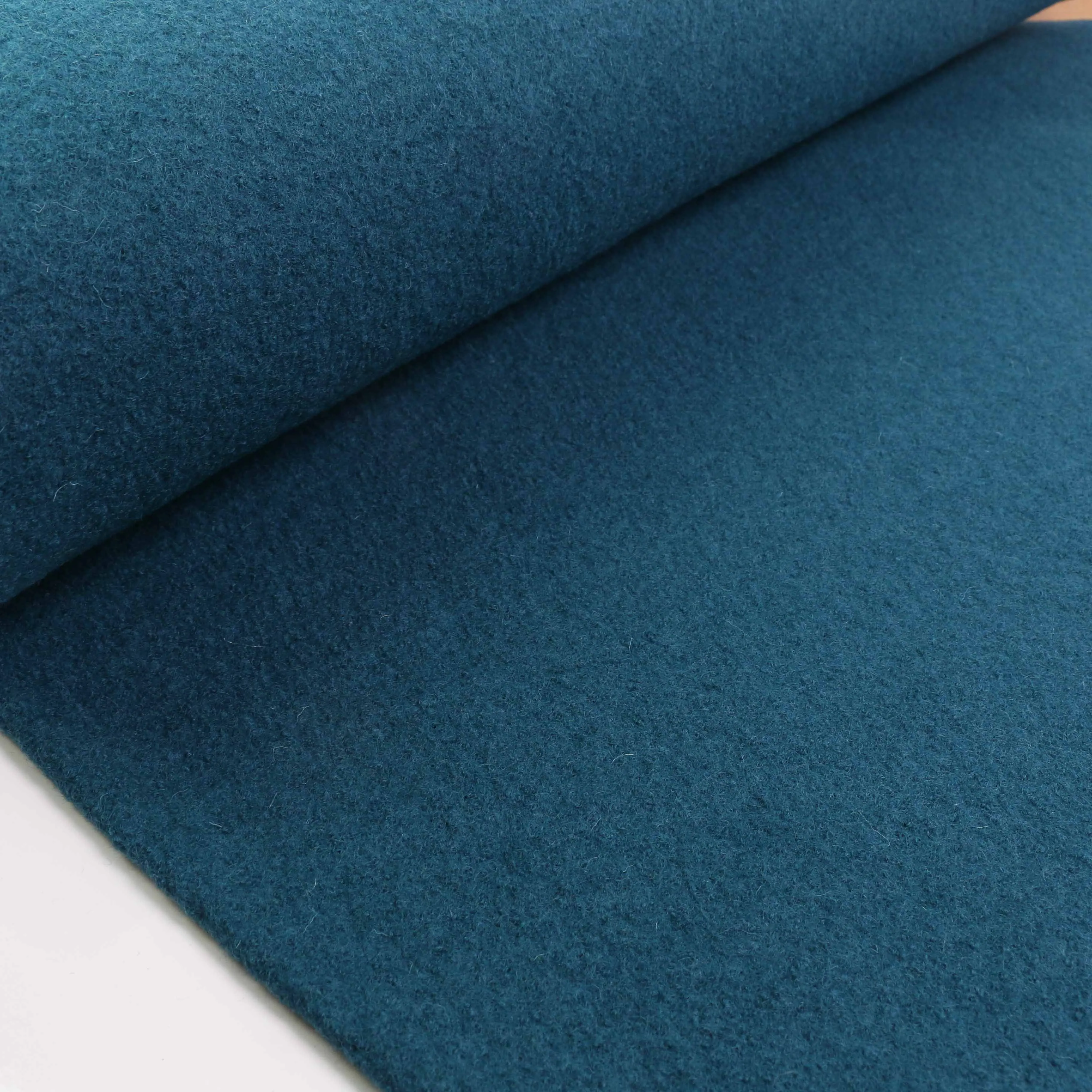 Boiled Wool Fabric - Black, navy, teal, mustard, charcoal